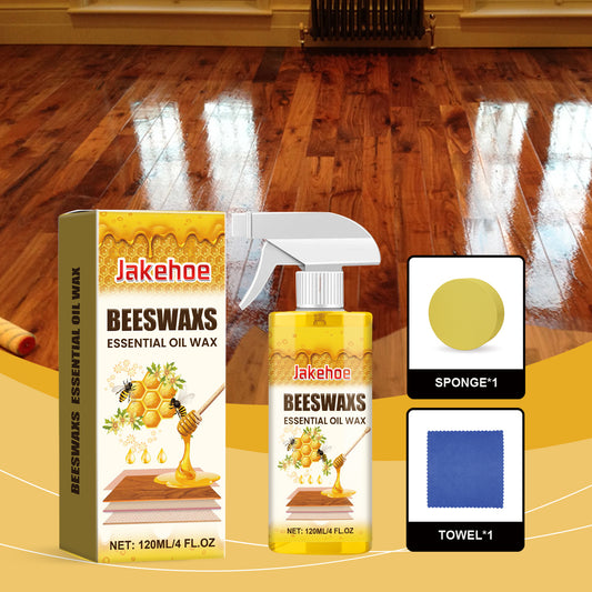 ✨Spray do polerowania drewna z woskiem pszczelim 120 ml (zawiera gąbkę i ręcznik) do pielęgnacji mebli, zapobiegania pęknięciom i ochrony farby.