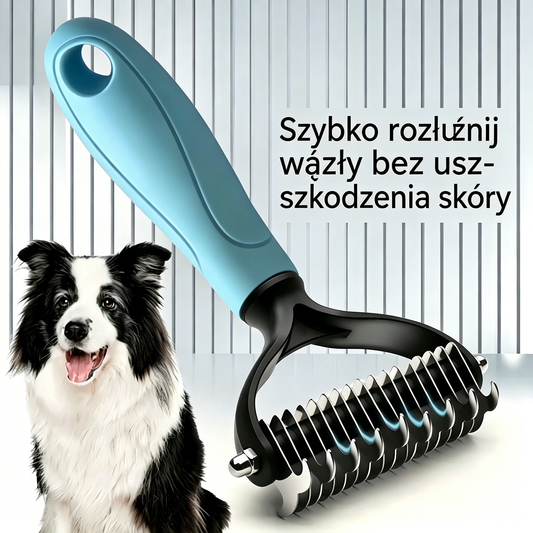🐾🐱【Kup 1, a 1 dostaniesz gratis!】 Szczotka do usuwania sierści zwierząt domowych: ✨dwustronna, zaokrąglona główka szczotki szybko rozczesuje i usuwa luźną sierść, nie uszkadzając przy tym skóry Twojego pupila💖