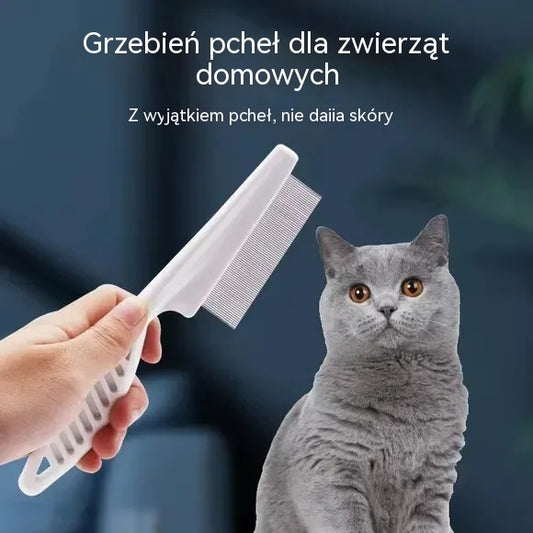 💥🐱【3 szt.】🐾 Skuteczny grzebień na pchły i kleszcze dla psa i kota – cienkie ząbki