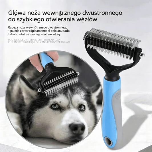 🐶【Kup 1, a 1 dostaniesz gratis,44.5 zł/sztuka】Dwustronna szczotka do pielęgnacji zwierząt domowych, służąca do pielęgnacji i usuwania sierści.