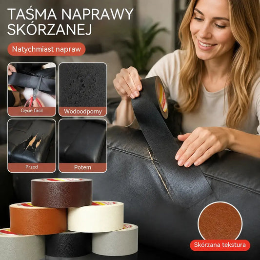 【20 cm × 3 m 】🛋️ Samoprzylepna Łatka do Naprawy Skóry 🔧 Szybko Zakrywa Pęknięcia, Rozdarcia i Łuszczącą się Skórę ✨