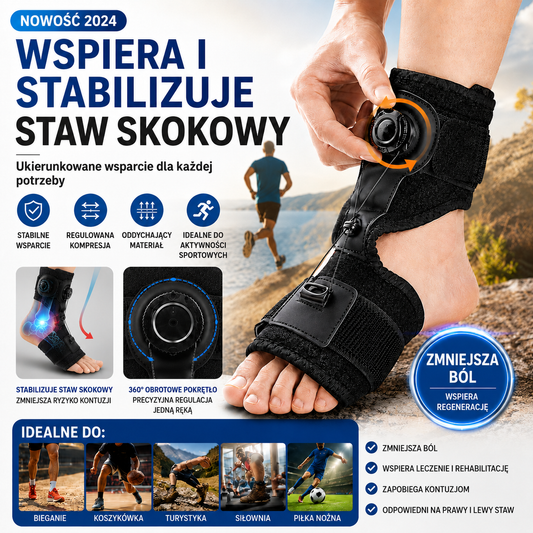 💥 -50% 🦶【2 szt.】Orteza na Opadającą Stopę – Regulacja Pokrętłem, Stabilizacja i Komfort 24/7