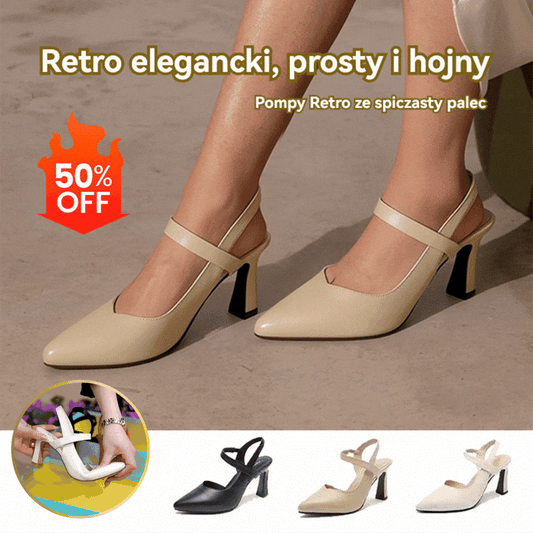👠🔥【34-42】Eleganckie damskie czółenka na wysokim obcasie, z paskiem wokół kostki, klasyczny styl do pracy i na specjalne okazje