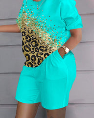 😍 Garnitur casual w stylu hip-hopowym (top + spodenki)