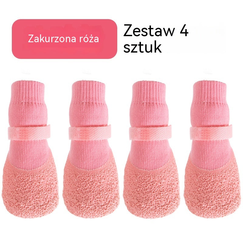 🐕🧦【KUP 1 ZESTAW, OTRZYMAJ 1 ZESTAW】W sumie 8 skarpetek dla psa 🎁 Wodoodporne silikonowe gumowe buty | Antypoślizgowe i trwałe  (1 zestaw = 4 sztuki)