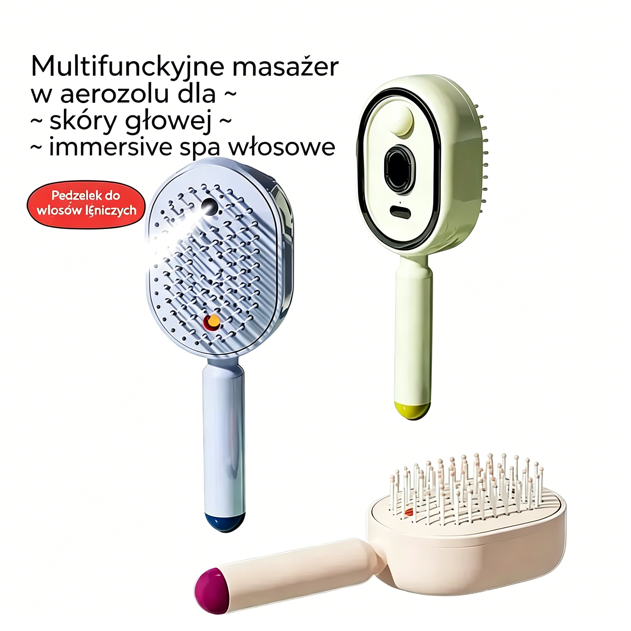 💨🔥 -50%!! ✨【Grzebień z rozpylaczem】 Pielęgnacja olejkami eterycznymi, zapobiega wypadaniu włosów, masuje skórę głowy⚡
