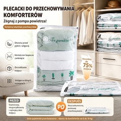 🧳 Zestaw 5 worków próżniowych | Już od 21,8 zł/szt. 💨 Bez pompki • Szczelne • Oszczędność miejsca ✈️ Idealne do podróży i domu