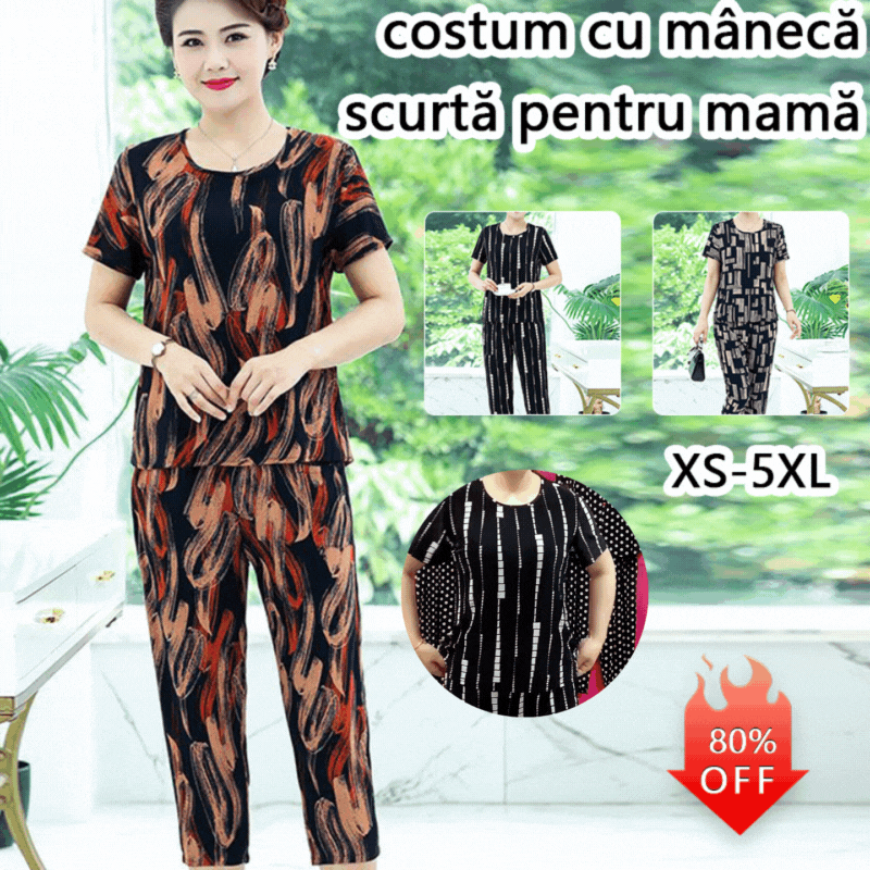 【🔥Oferta ograniczona czasowo🔥】【XL-5XL】Dwuczęściowy garnitur damski z 2026 roku jest modny i swobodny, lekki i cienki, wygodny i miękki.