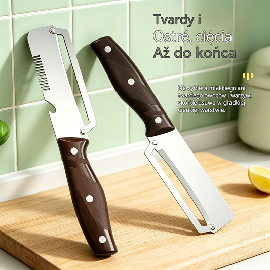 ✅【Kup 1, a 2 dostaniesz gratis!】🧅🔪 Wielofunkcyjny obierak kuchenny 3 w 1: obiera, kroi i otwiera butelki! 🔥