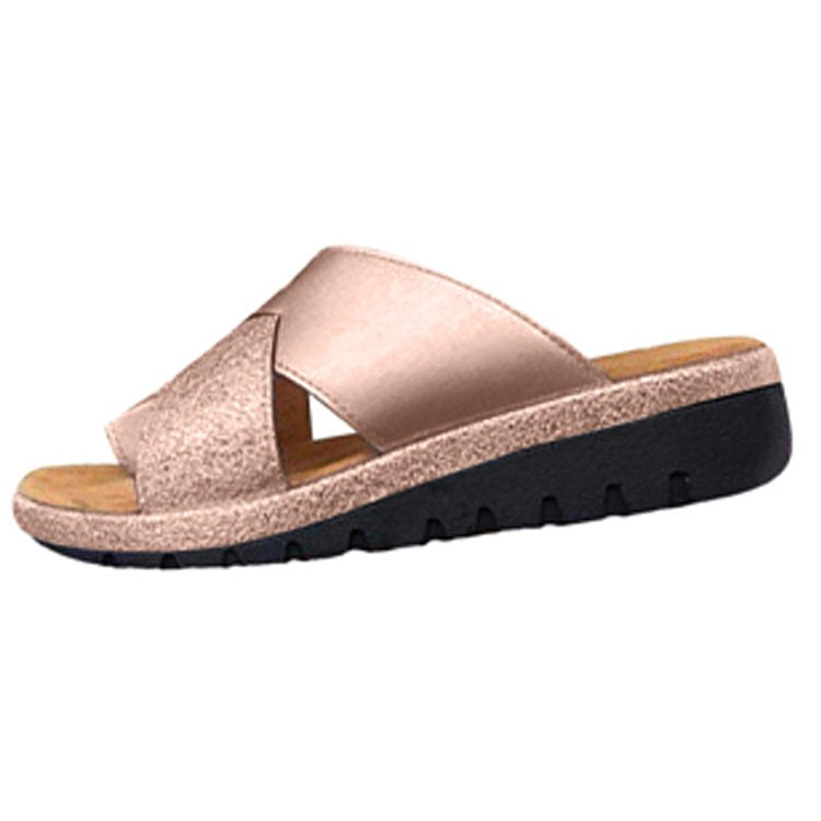 🔥Oferta ograniczona czasowo🔥【35-43】2026 damskie letnie kapcie plus size z płaskim dnem i skrzyżowanymi nogawkami