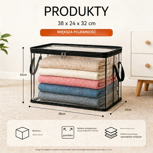 4 sztuki za 99 zł -- 🔥 Oferta ograniczona czasowo: 49% zniżki 📦 Duża, wytrzymała, gruba, przezroczysta plastikowa torba do przechowywania ubrań, na przeprowadzkę i do magazynowania