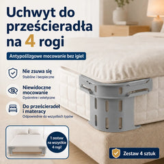 🔥 Kup 2, dostajesz 2 GRATIS 🛏️ 4 szt. za 109 zł!  Koniec ze zsuwającym się prześcieradłem