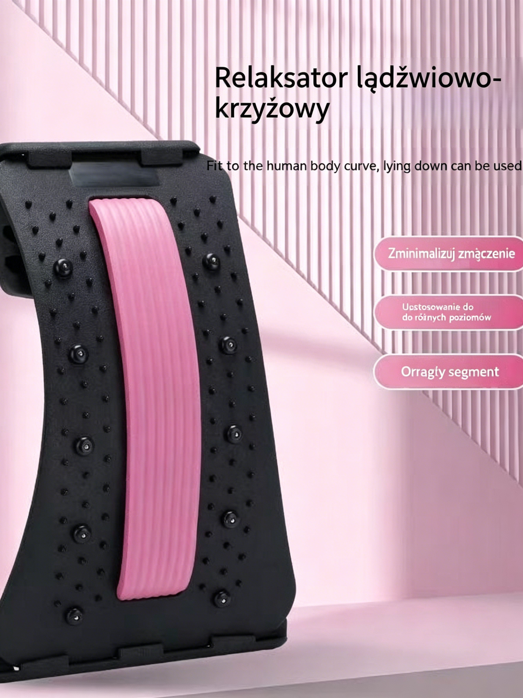 -50%!🔥 3w1: Magnetyczny Masażer Pleców 🧲 Akupresura + Trakcja 💆 Ulga dla Odcinka Lędźwiowego