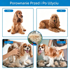 🐾🐱【Kup 1, a 1 dostaniesz gratis!-44.5 zł / sztuka】 Szczotka do usuwania sierści zwierząt domowych: ✨dwustronna, zaokrąglona główka szczotki szybko rozczesuje i usuwa luźną sierść, nie uszkadzając przy tym skóry Twojego pupila💖