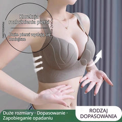 【Kup 1, otrzymaj 1 gratis】【2 sztuki w zestawie】Nowy biustonosz damski w dużych rozmiarach, wygodny i przyjazny dla skóry, o silnym podparciu, zapobiega opadaniu piersi oraz ma efekt podnoszenia i skupiania piersi