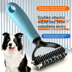🐾🐱【Kup 1, a 1 dostaniesz gratis!-44.5 zł / sztuka】 Szczotka do usuwania sierści zwierząt domowych: ✨dwustronna, zaokrąglona główka szczotki szybko rozczesuje i usuwa luźną sierść, nie uszkadzając przy tym skóry Twojego pupila💖