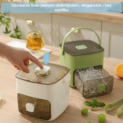 💥🥤🧊 Promocja -50%! Lodówka do przechowywania lodu: wytwarza 48 kostek lodu naraz, szczelna, nieprzeciekająca pokrywa górna, konstrukcja do układania w stosy, oszczędza miejsce, w zestawie łopatka i szczypce do lodu 🏖️✅