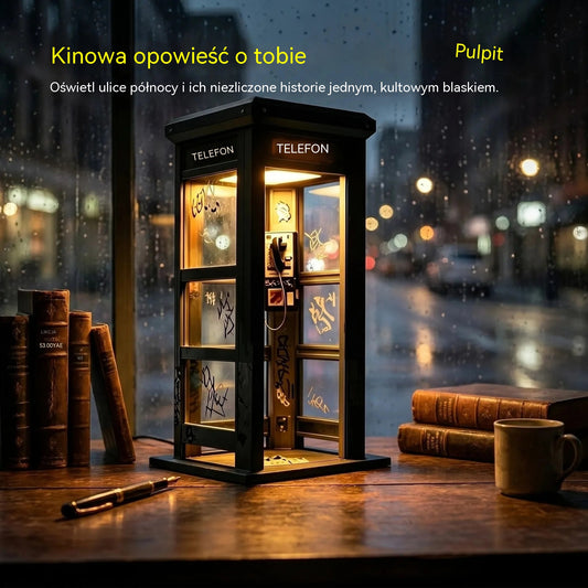 ✨⏰ LIMITOWANA EDYCJA Lampa nastrojowa w kształcie zabytkowej budki telefonicznej: nostalgiczny design i ciepłe, nastrojowe światło 💡📞