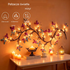 ✨ Elastyczne lampki LED w formie girlandy z motylami – udekoruj swój dom magiczną i ciepłą atmosferą 🦋💡