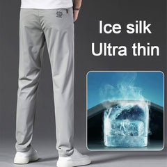💥【Kup 1, a 1 dostaniesz gratis】💥🔥【M-5XL】🧊😍 Męskie spodnie z jedwabiu lodowego, super rozciągliwe, oddychające