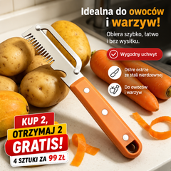 🔪 Kup 2, Otrzymaj 2 Gratis! | Tylko 24,75 zł/szt.💥 Wielofunkcyjna Obieraczka do Warzyw i Owoców - Otwierana butelka