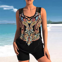 🌷50% OFF-【Rozmiary S-5XL】🩱🌊 2026 Nowość Wysokiej Jakości Przewiewny Dwuczęściowy Strój Kąpielowy w Stylu Europejskim i Amerykańskim z Etnicznym Nadrukiem, Wygodny i Przyjemny dla Skóry 🌊