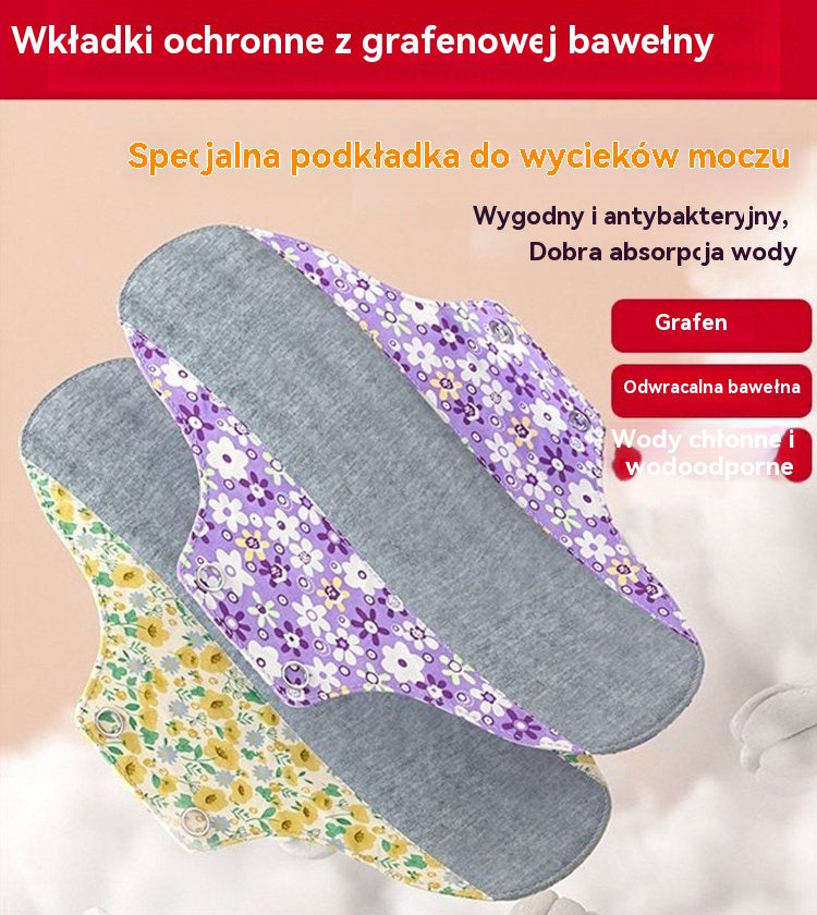 【5 sztuk】 Zmywalna podkładka antybakteryjna wykonana z bawełny grafenowej