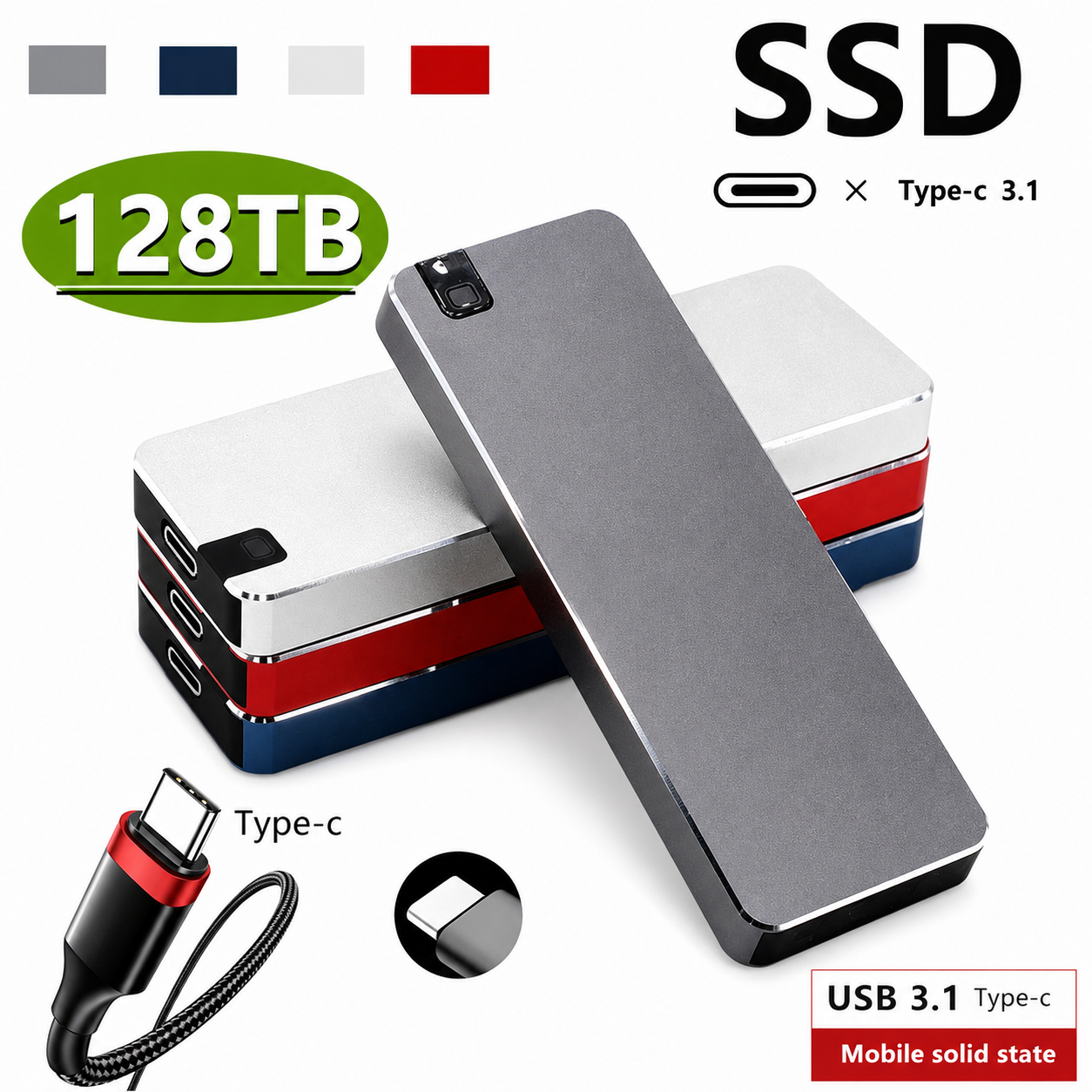 ⚡💾 Dysk Przenośny 128TB 📱💻 Superszybki Transfer Danych.Natychmiastowe Kopiowanie Zdjęć i Filmów