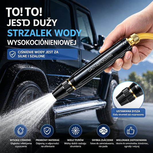 💦🚗 10× Większe Ciśnienie Wody! 🔥 Kup 1, drugi GRATIS 🔫 Pistolet wysokociśnieniowy z wieloma trybami natrysku