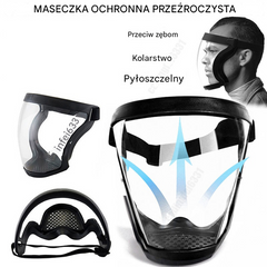 🔥【Oferta ograniczona czasowo】🎭Przezroczysta maska ochronna o wysokiej rozdzielczości, wygodna, oddychająca i zapobiegająca parowaniu