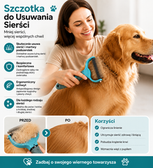 🐶🐱 Kup 1, Otrzymaj 1 Gratis! 🐾 Usuń Martwą Sierść w Kilka Minut -  Profesjonalna Szczotka do Pielęgnacji