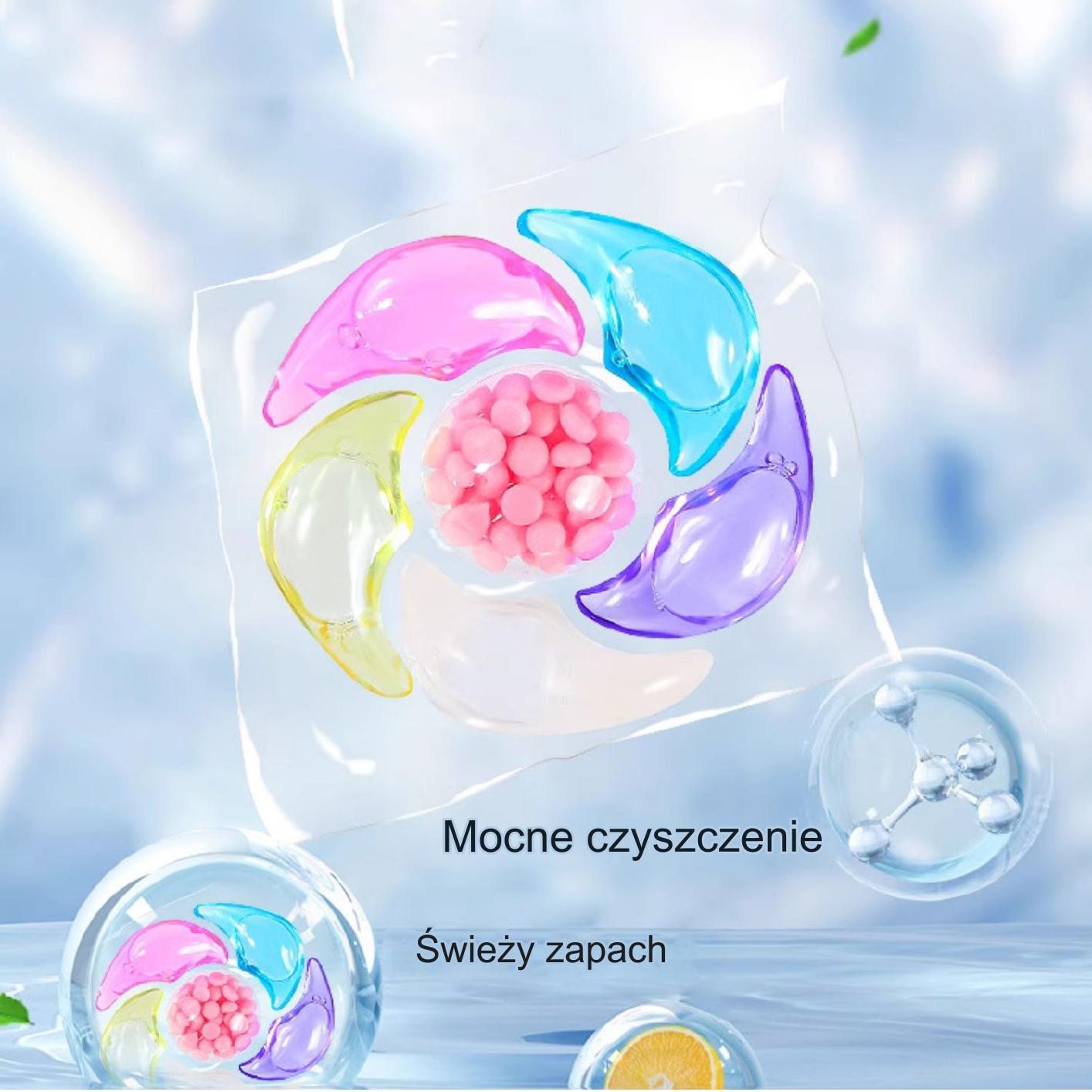 ✨👚【60 szt】✨Kulki zapachowe do prania 6 w 1. Usuwają plamy i pozostawiają zapach, eliminują roztocza i bakterie