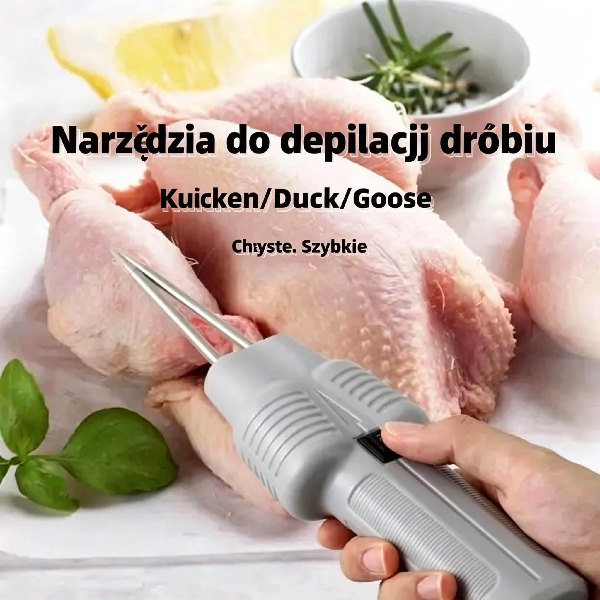🛒 🦆【Kup 1, drugi GRATIS! - 64,50 zł/szt.】Urządzenie elektryczne do szybkiego usuwania sierści u drobiu-Wysoce skuteczne usuwanie drobnych włosków bez uszkadzania skóry.