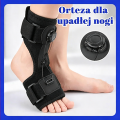 💥 -50% | 59,5 zł/szt. 🦶【2 szt.】Orteza na Opadającą Stopę – Regulacja Pokrętłem, Stabilizacja i Komfort 24/7