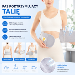 🌟Nowy oddychający pas wspierający talię ✔ Stała stalowa konstrukcja | Redukcja nacisku na plecy | Ciepły i modelujący brzuch-Odpowiednie dla osób młodych, w średnim i starszym wieku