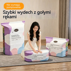 🧳 5 sztuk za jedyne 119 zł 💨 Duże, elastyczne worki próżniowe do przechowywania: Nie wymagają pompki, są szczelne, idealne do oszczędzania miejsca w walizce i w domu ✈️