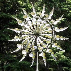 📣【Dekoracje ogrodowe】🌈【Dostępnych 6 kolorów】🌻 Żelazna metalowa ozdoba sci-fi fantasy na patio, wiatrak ogrodowy ( 30*96.5cm)