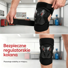 🏍️ Skorzystaj już teraz z 40% zniżki! 🛡️ Zestaw ochraniaczy na kolana i łokcie do motocykla – odporne na uderzenia, z regulowanymi paskami i oddychającą wyściółką – niezbędne dla bezpieczeństwa podczas jazdy, jazdy na rolkach lub rowerze 💪