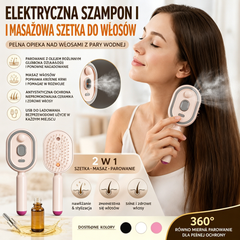 🎉-50%!! ✨🔥Elektryczny grzebień masujący z natryskiem powietrza i olejkiem eterycznym, odżywcza szczotka do włosów