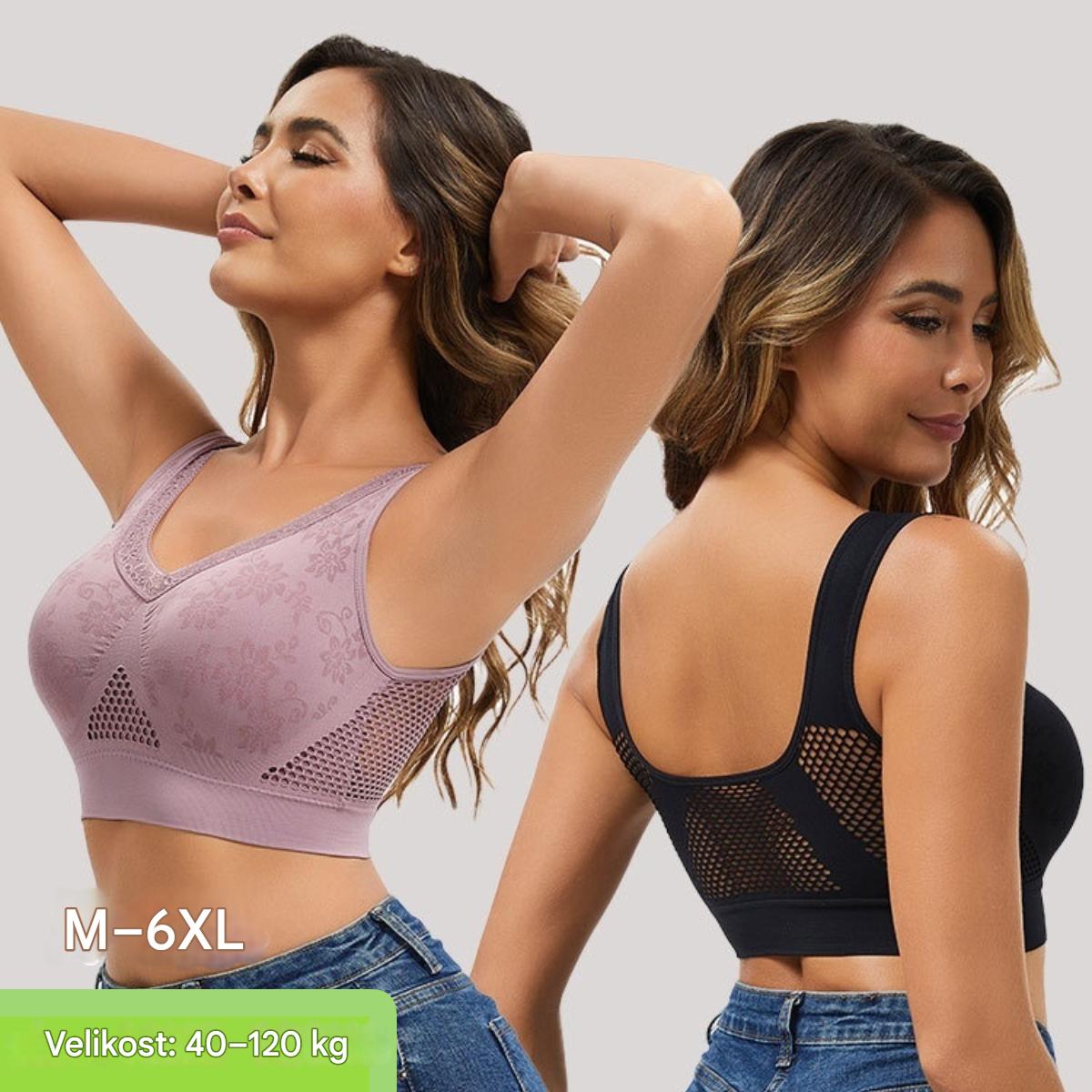 -50%！🔥👙【Zestaw 3 sztuk】✨【40-120 kg】 Biustonosz koronkowy bez fiszbin z wysokim wsparciem dla kobiet