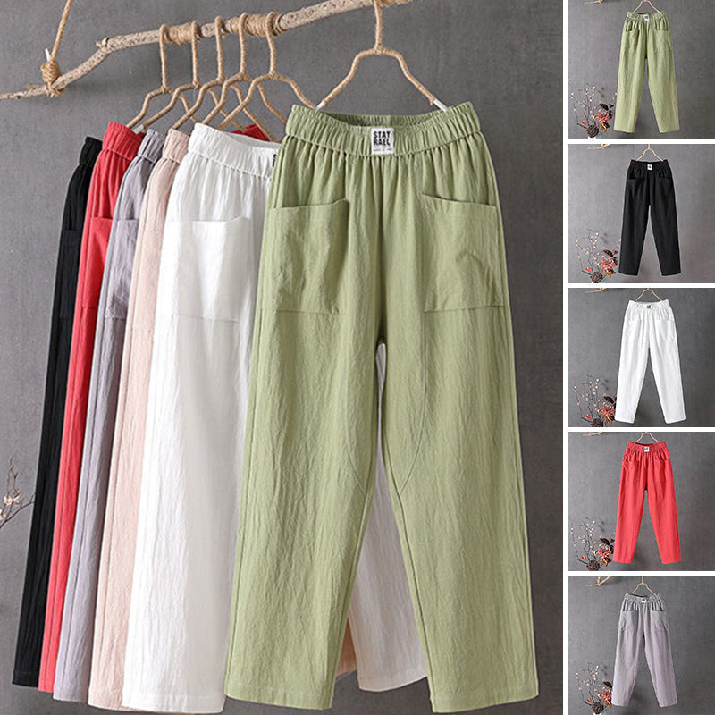 🔥Oferta ograniczona czasowo🔥🌿🌈【M-4XL】2026 Wiosna Nowe Damskie Spodnie Szerokie Nogawki Wygodne Spodnie Casualowe