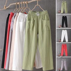 🔥Oferta ograniczona czasowo🔥🌿🌈【M-4XL】2026 Wiosna Nowe Damskie Spodnie Szerokie Nogawki Wygodne Spodnie Casualowe