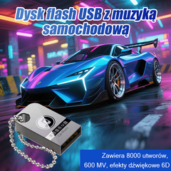 【Music U Disk】 Zawiera 8000 utworów, 600 MV, efekty dźwiękowe 6D [64G]
