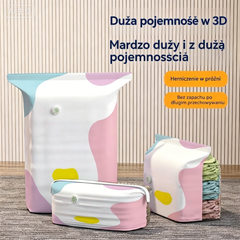 🧳【Zestaw 5 sztuk】💨 Duża, kompresyjna torba próżniowa: nie wymaga pompki, jest szczelna i idealnie nadaje się do oszczędzania miejsca w walizkach i w domu ✈️
