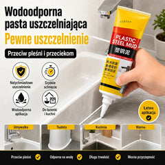 💧🛡️【125ml】✨Koniec z przeciekami! Wodoodporna masa naprawcza do metalu i plastiku | Mocne klejenie szkła, odporność na wilgoć i pleśń