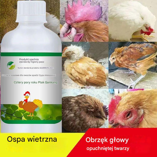 [4 butelki] Naturalne składniki✅Przeziębienie kurczaka, kaczki i gęsi ✅ Chrapanie i kaszel ✅ Przeciwwirusowy ✅ Gorączka kurczaka ✅ Ogólny dla świń, bydła i kóz