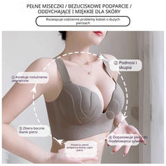 【Kup 1, otrzymaj 1 gratis】【2 sztuki w zestawie】Nowy biustonosz damski w dużych rozmiarach, wygodny i przyjazny dla skóry, o silnym podparciu, zapobiega opadaniu piersi oraz ma efekt podnoszenia i skupiania piersi