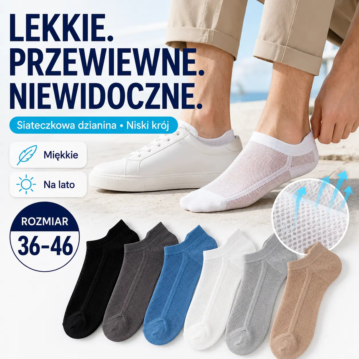 🔥【🔥10 par skarpetek 99 zł】🧦Oddychające, antybakteryjne i dezodorujące skarpetki biznesowe dla mężczyzn【Rozmiary 36-46】