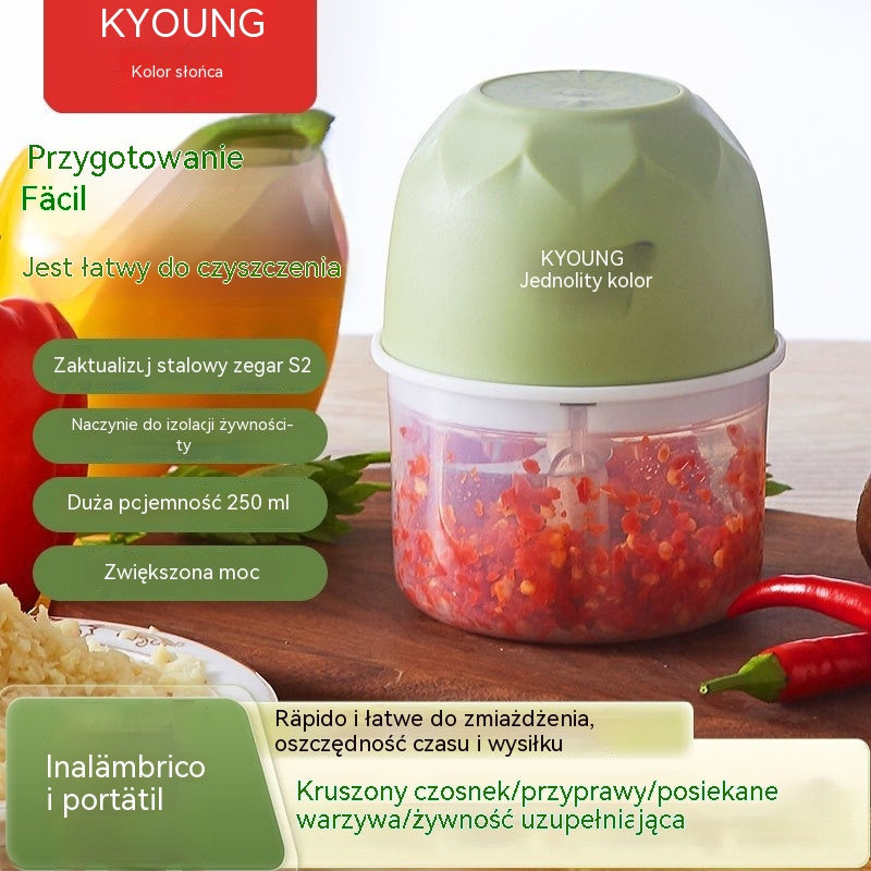🥕 Bezprzewodowy mini rozdrabniacz do żywności ⚡ Szybkie siekanie bez wysiłku