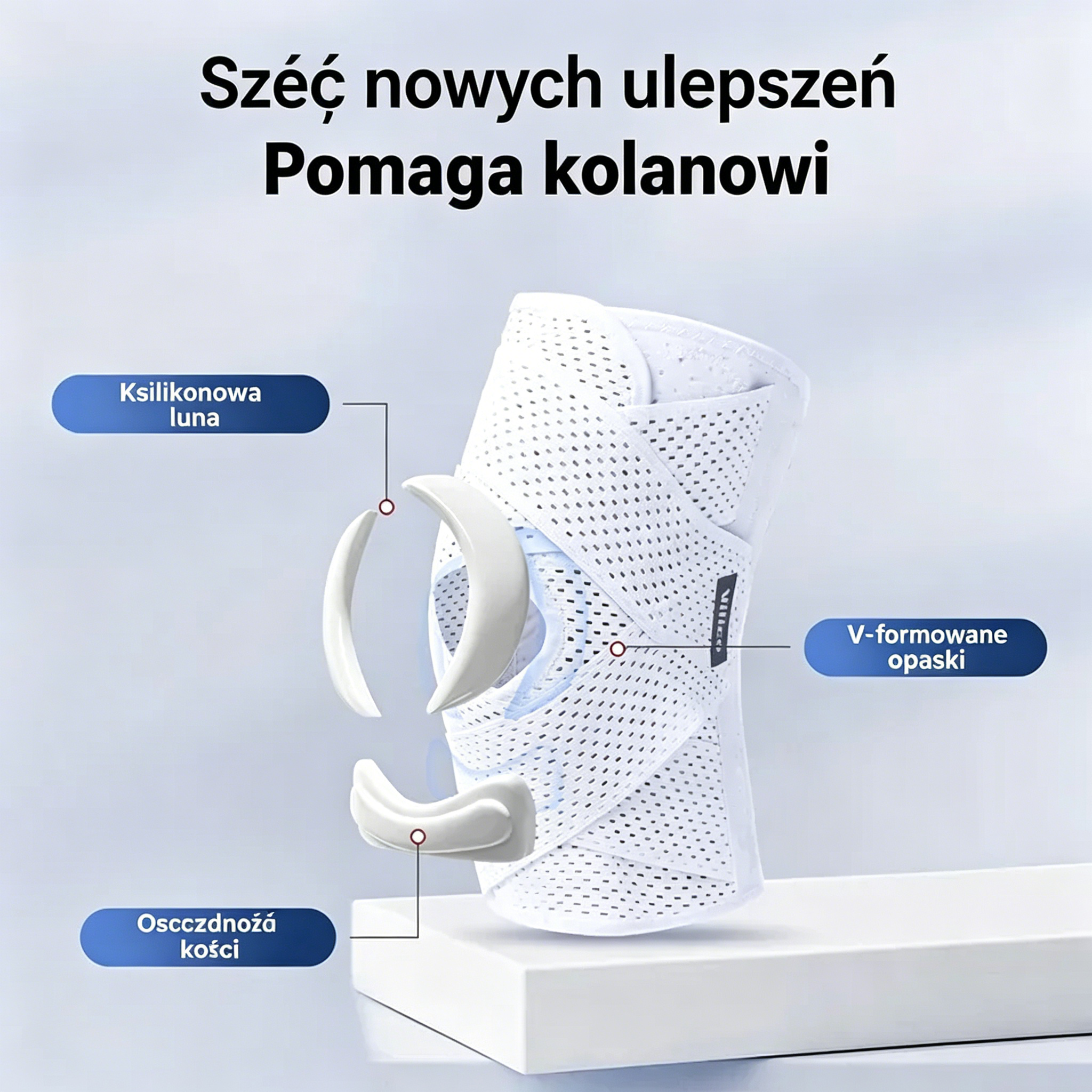 🦵Kup 1, Otrzymaj 1 Gratis! — 🔥【Genunchier 6. generacji, ulepszona wersja】 Stabilizator kolana na łąkotkę – oddychający, cienki i lekki